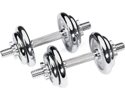 HMS ‎‎Dumbbells STC15 chrome plated 2 x 7.5 kg