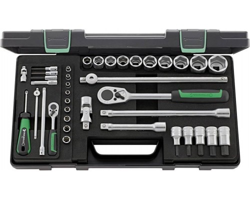 Stahlwille  1/4" i 1/2" (nasadki 1/4" 6-kąt 4-11mm, nasadki 1/2" 6-kąt 13-30mm, 44 3-5mm, 54 6-14mm, grzechotki+akcesoria),