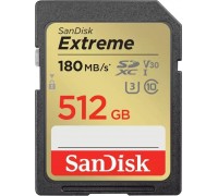 SD  SanDisk Extreme SDXC 512 GB Class 10 UHS-I/U3 V30 (SDSDXVV-512G-GNCIN)