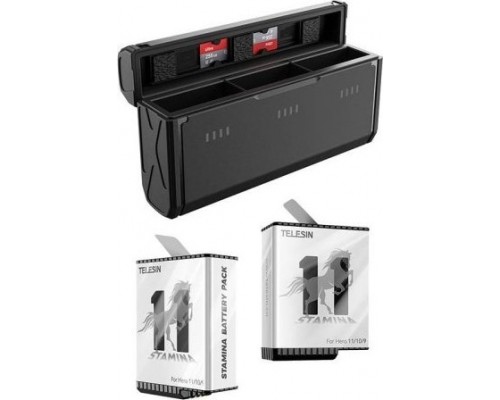Telesin Handy charger three-channel Telesin + 2 batteries do GoPro Hero 11 / 10 / 9