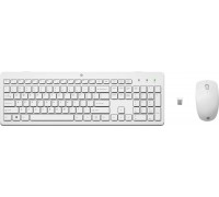 HP HP 230, Zestaw klawiatur z myszą optyczną bezprzewodową, AAA, CZ/SK, klasyczna, 2.4 [GHz], bezprzewodowa, biała