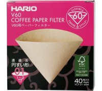 Hario Filtry papierowe Misarashi brązowe - V60-01 - 40 Sztuk