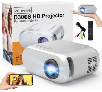 Zenwire Mini Przenośny Rzutnik WiFi 2.4/5 GHz Miracast Airplay Full HD do telefonu smartfona 3000 lm Zenwire d300s