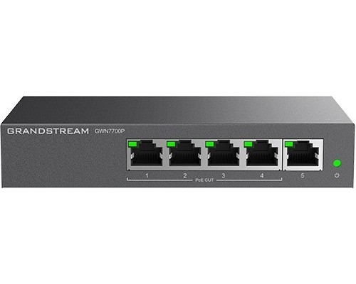 Switch GrandStream Switch Grandstream PoE GWN7700P (4x PoE Up to 1000; 1x Up to 1000Mpbs)