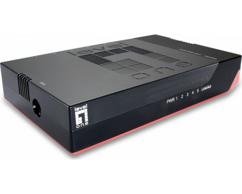 Switch LevelOne LevelOne GSW-0507     Gigabit Ethernet (10/100/1000) Black, Red