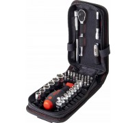 Wiha Wiha socket and bit set 1/4, 40 pieces (with ratchet and plug-in handle)