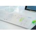CleanKeys GETT CLEANKEYS CK4 KABELLOS 2,4Ghz klawiatura szklana pojemnościowa integr.Touchpad und NUM block IP65 można dezynfekować szkło Gorilla Układ: DE