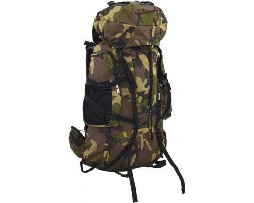 vidaXL Plecak turystyczny, zielone moro, 60 L, tkanina Oxford