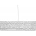 LMP Large Font USB Keyboard 110 keys wired USB keyboard with 2x USB and aluminum upper cover - German