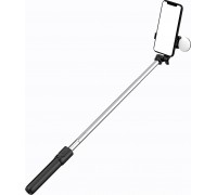 Selfie nūjiņa Hurtel Selfie nūjiņa WR1YXS teleskopisks tripods 0.71m ar apaļo lampu - black