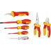 Bosch Bosch VDE tool set mixed, 7-piece (red/yellow, side cutters, needle-nose pliers, 4 screwdrivers, stripping knife)