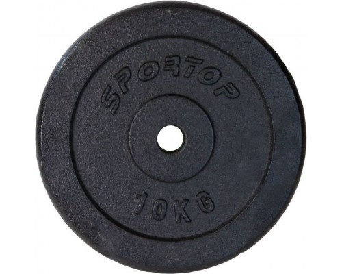 Sportop load cast iron black 10 kg fi28