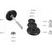 Spokey Dumbbells Egir cast iron 2 x 10 kg