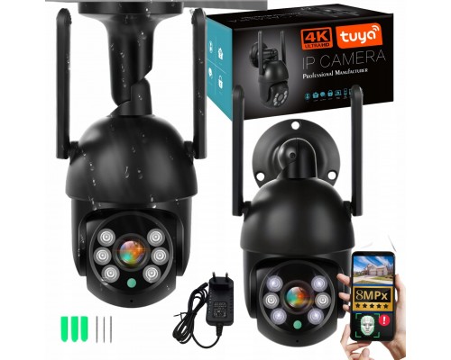EASYCAM Outdoor Wifi 8MPx Ultra HD ZOOM [TUYA BLACK]