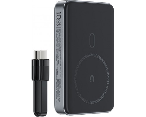 magnetic 10000mAh indukcyjny 2x USB-C PD 30W + cable USB-C - black magnetic 10000mAh indukcyjny 2x USB-C PD 30W + cable USB-C - black