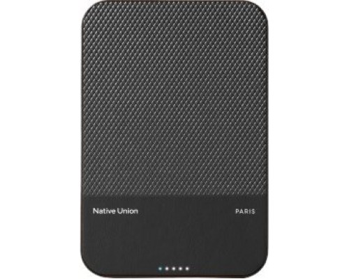 Native Union (Re)Classic Power Bank - Magnetic  10000 mAh kompatybilny  MagSafe i Qi2, kabel USB-C - USB-C 15 cm w zestawie (black)