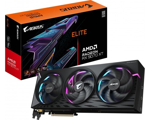 Gigabyte AORUS Radeon RX 9070 XT Elite 16GB GDDR6 (GV-R9070XTAORUS E-16GD)