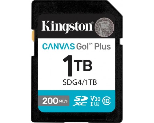 SD  Kingston Canvas Go! Plus (Gen4) SDXC 1 TB Class 10 UHS-I/U3 V30 (SDG4/1TB)