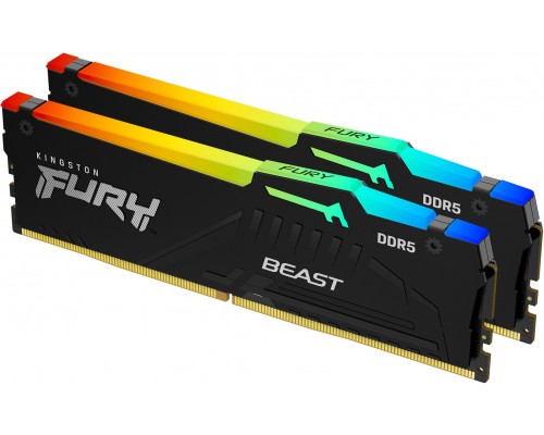 Kingston Fury Beast RGB, DDR5, 32 GB, 6000MHz, CL36 (KF560C36BBE2AK2-64)