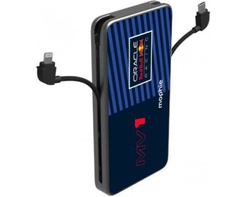 Mophie Powerstation Plus 10K Red Bull Racing MV1 -  10000mAh, zintegrowany kabel USB-C ora lightning (1x port USB-C)