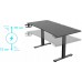 ULTRADESK Gaming galds dla gracza LEVEL V2, 140x68cm, 72-117cm, elektycznie regulowany, bez podk�adki