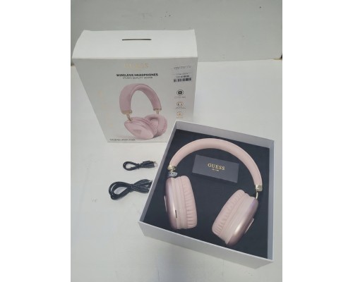 Guess Metallic Triangle Logo - Wireless nauszne Bluetooth V5.3 (pink)