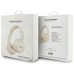 nauszne Guess Bluetooth 5.3 Metal Logo Script beżowy