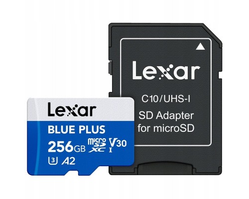 SD  Lexar Blue Plus MicroSDHC 256 GB Class 10 UHS-I/U3 A2 V30 (LMSBLPL256G-BNANG)