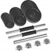 Dumbbells cast iron adjustable w walizce z gryfem, zestaw 20kg REBEL ACTIVE