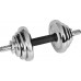 Dumbbells cast iron chrome plated adjustable w walizce z gryfem, zestaw 20kg REBEL ACTIVE