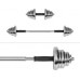 Dumbbells cast iron chrome plated adjustable w walizce z gryfem, zestaw 20kg REBEL ACTIVE