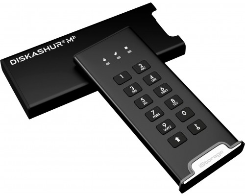 iStorage diskAshur M2 PIN 1 TB USB Type-A / USB Type-C 3.2 Gen 1 (3.1 Gen 1) Black