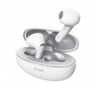 Trust Yavi Ausinės True Belaidės Stereo (TWS) į ausis įkišamos Calls/Music USB Type-C Baltas