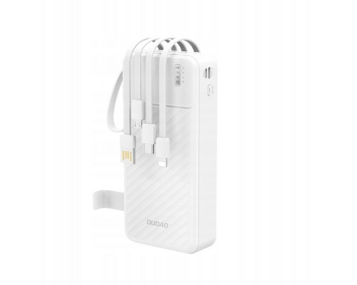 Dudao K11 Pro 20000mAh with a built-ini kablami biały
