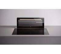 Falmec OKAP Z PŁYTĄ LEVEL ONE 90 cz/SZKŁO CZARNE BŁYSZCZĄCE led/BIAŁE s/800 bez/FILTRA