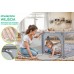 King Kids KOJEC DZIECIĘCY 150x180 cm PLAC ZABAW SUCHY BASEN UCHWYTY I 50 PIŁEK