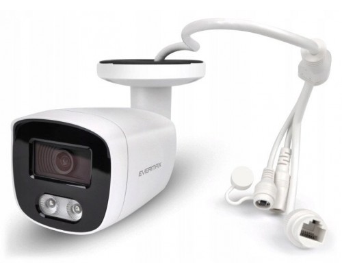 EVERMAX EVX-IP8B01-IRW-Ai-W tubowa biała 8Mpx 2.8mm IR 40m AI IP67 mikrofon