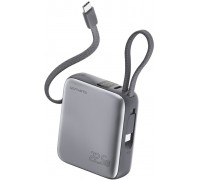 4smarts Pocket Dual Cord 10000mAh 22.5W With built-in cable USB-C 15cm Grey
