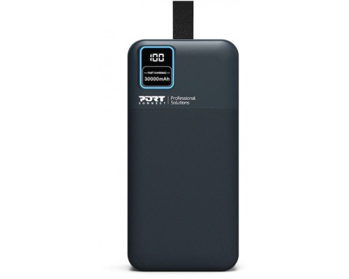PORT CONNECT External USB-C battery integrated lamp | 30000 mAh | Blue