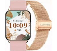 Smartwatch Gravity Smartwatch Różowe Gold Rose 2 Paski GT26-1