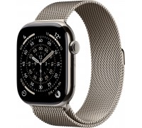 Watch Series 11 GPS + Cellular koperta 46 mm z tytanu w kolorze naturalnym, bransoleta mediolańska w kolorze naturalnym - rozmiar S/M