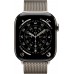 Watch Series 11 GPS + Cellular koperta 46 mm z tytanu w kolorze naturalnym, bransoleta mediolańska w kolorze naturalnym - rozmiar S/M