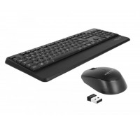 Delock USB Zestaw klawiatura i mysz 2,4 GHz czarny (podparcie na nadgarstek)