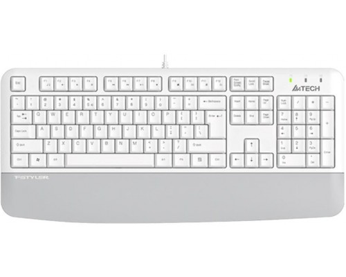 A4Tech A4tech FK20, multimedialna klawiatura biurowa, CZ/US, USB, biała