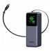 20000mAh UGREEN PB726 USB + USB-C 165W With retractable cable (Grey)