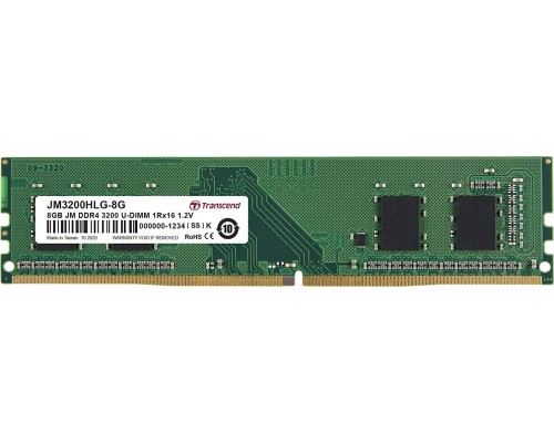 Transcend JetRam, DDR4, 8 GB, 3200MHz, CL22 (JM3200HLG-8G)