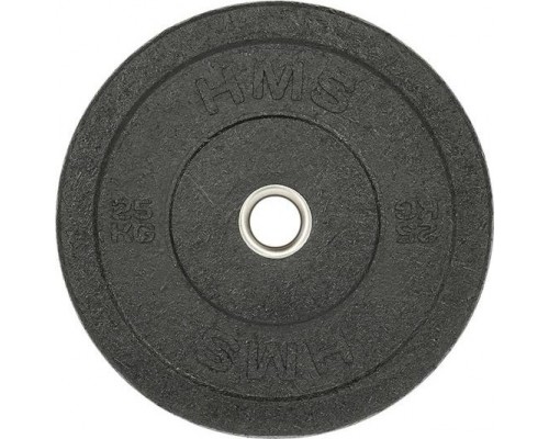 HMS Plate Olympic Bumper Black 25 Kg