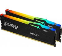 Kingston Fury Beast RGB, DDR5, 16 GB, 5200MHz, CL40 (KF552C40BBAK2-16)