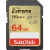 SD  SanDisk Extreme SDXC 64 GB Class 10 UHS-I/U3 V30 (SDSDXV2-064G-GNCIN)