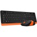 Klawiatura A4Tech A4tech FG1010 FSTYLER set bezdr. klawiatura + mysz, pomarańczowy kolor